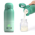 Ultimate Portable Baby Bottle Warmer - Dual Heating Modes for Perfect Feeding Temperature, 12 OZ Capacity in Green