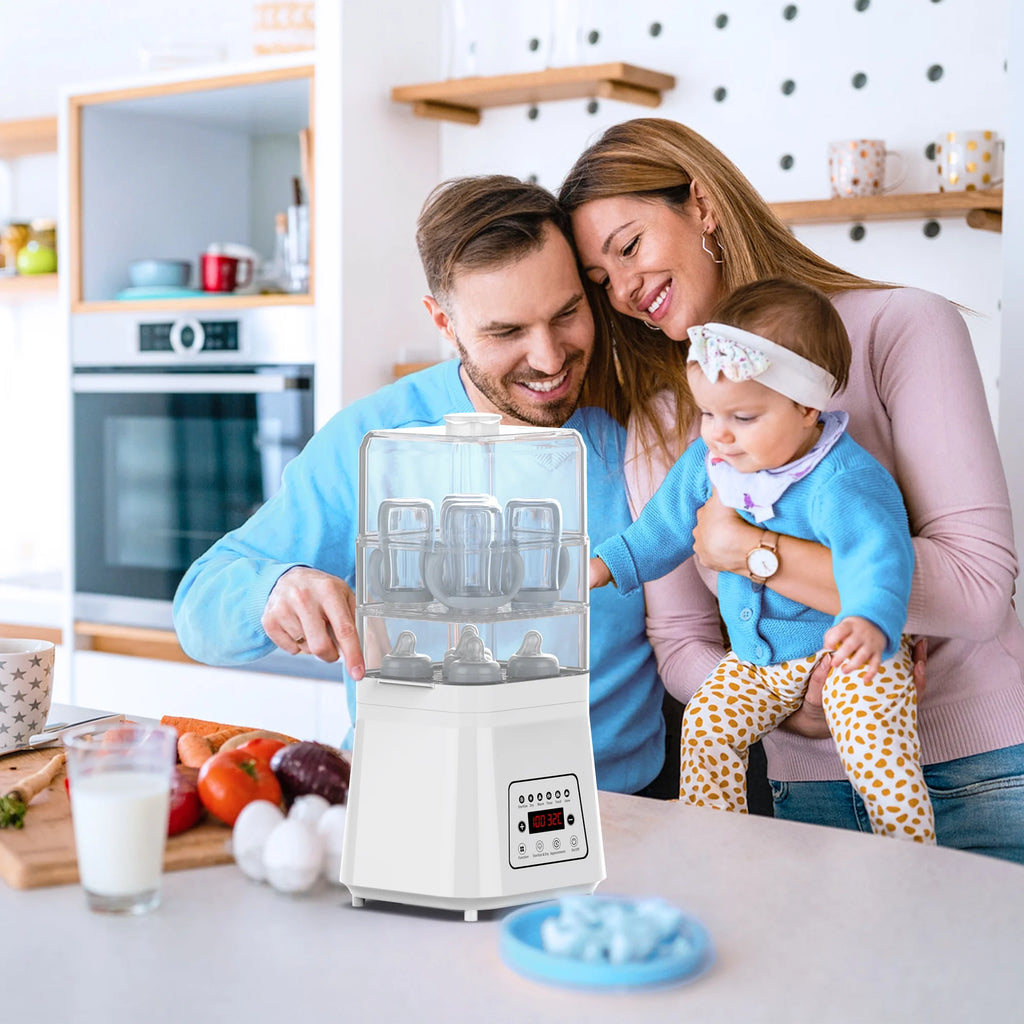 8-in-1 Baby Bottle Sterilizer and Dryer: Electric Steam Sanitizer, Warmer, and Food Prep.