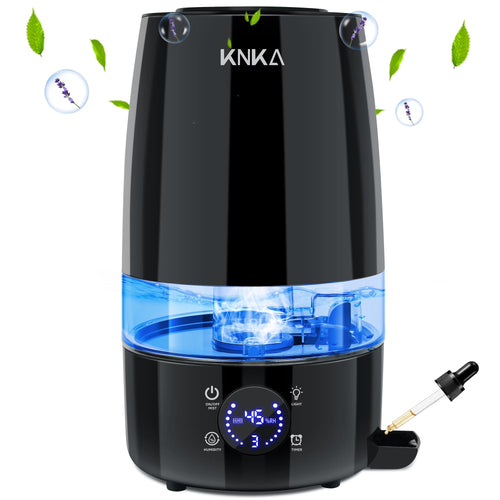 4.5L Humidifier for Room - Quiet, Auto Humidity Control, Essential Oil Diffuser, 40H Runtime, Top Fill, Easy Clean, Anti-Leak